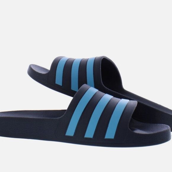 Adidas Adilette Slide Sandals- Legend Ink Bright Cyan main image 10